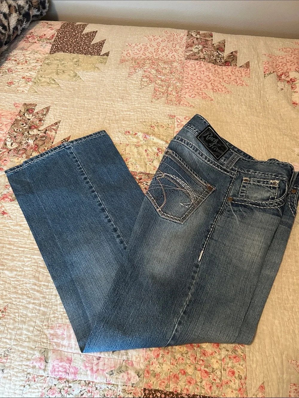 Rock 47 by Wrangler Light Blue Straight-Leg Jeans 30x34